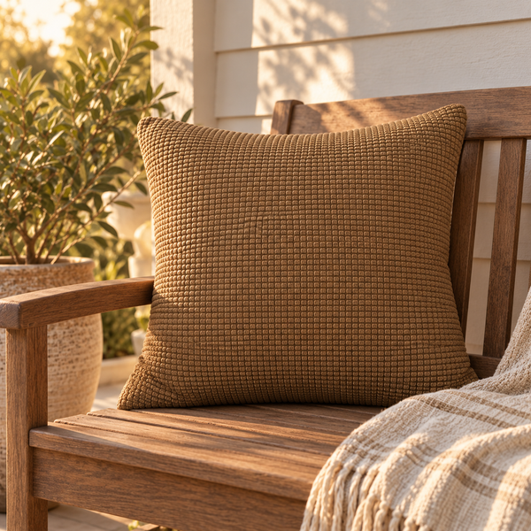Textured Throw Pillow Cover, 18x18