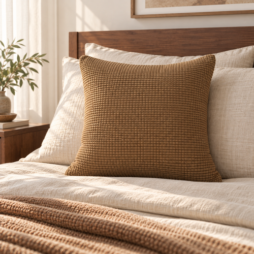 Textured Throw Pillow Cover, 18x18