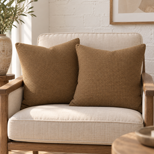 Textured Throw Pillow Cover, 18x18