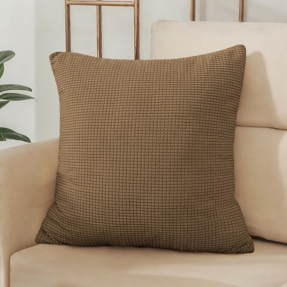 Textured Throw Pillow Cover, 18x18