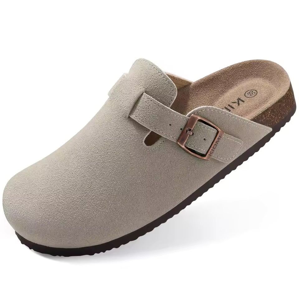 Cork Wedge Sandal - Gray