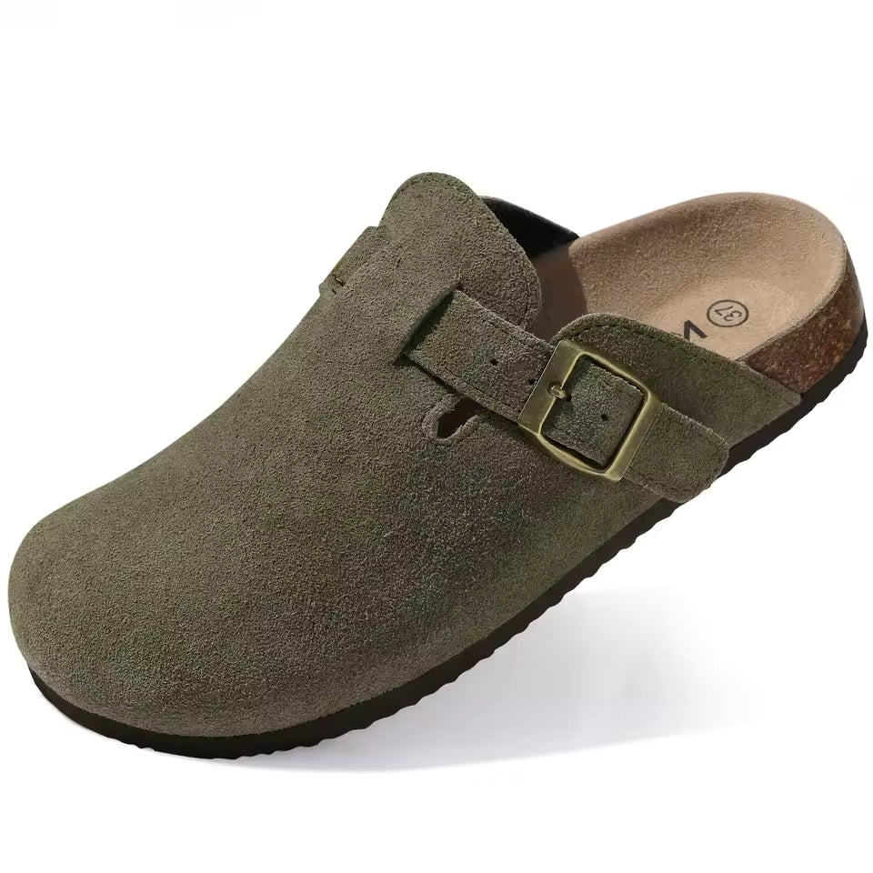 Cork Wedge Sandal - Army Green