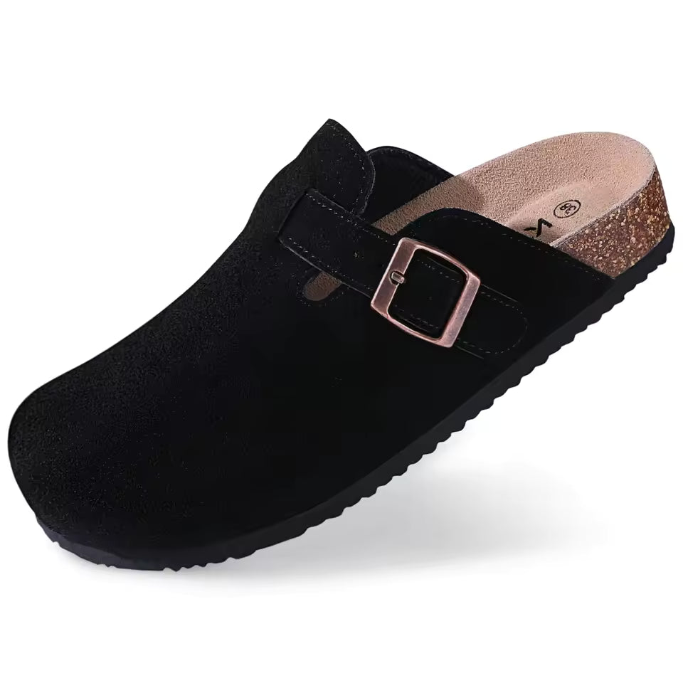 Cork Wedge Sandal - Black
