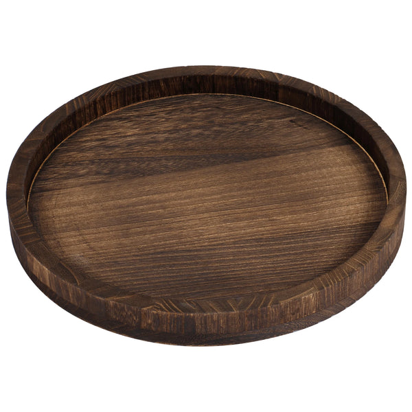 Decorative Round Wood Tray