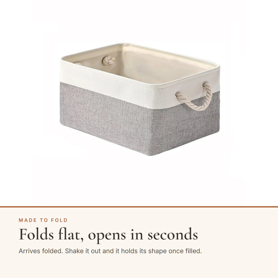 Foldable Storage Basket, Large