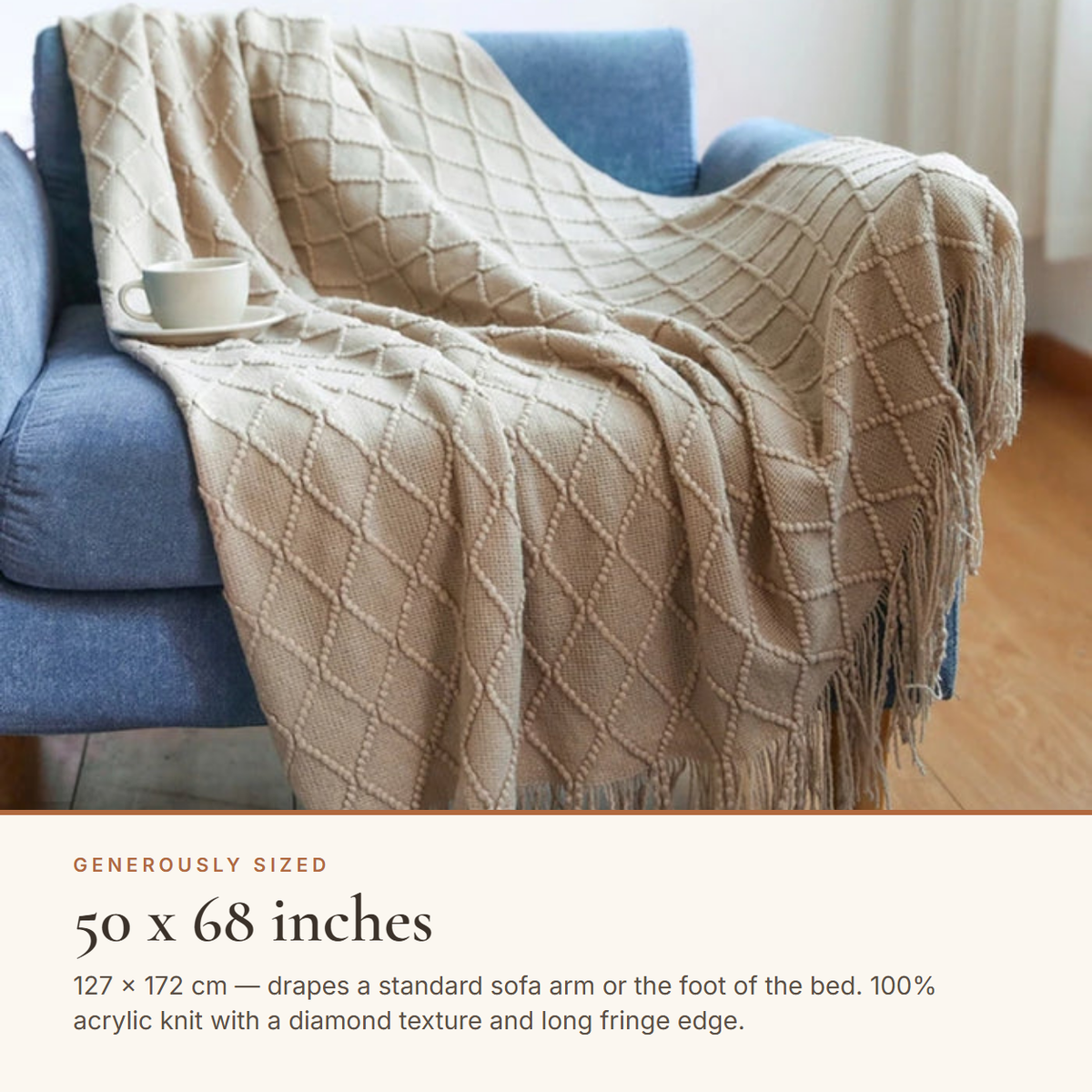 Size and material details